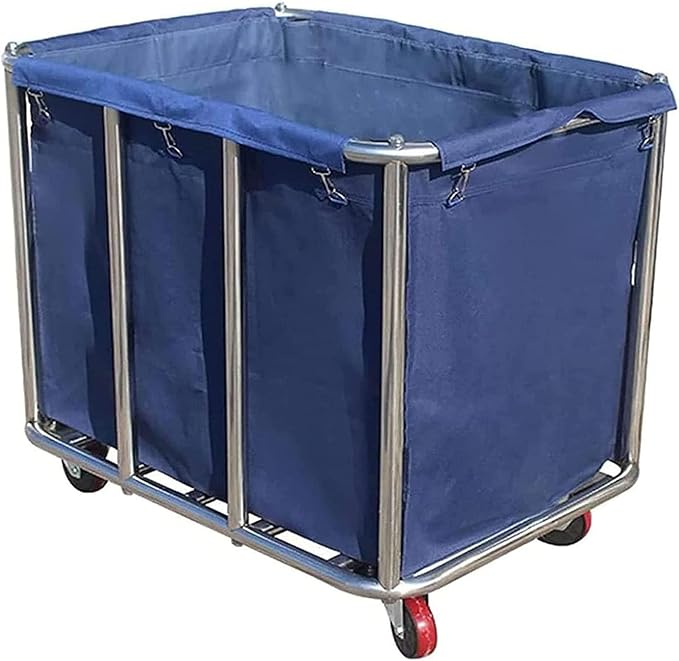Large Rolling Laundry Cart for Commercial/Home, Replacement Laundry Cart Liner Bag, Removable Waterproof Liner Bag, Large Waterproof Thick Oxford Cloth Bags for Storage Cart(Blue)