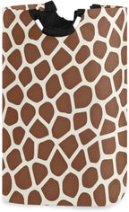 Giraffe Skin Laundry Basket for College Dorm,50L Collapsible Portable Laundry Hamper Storage Basket for Toys Clothes Organizer