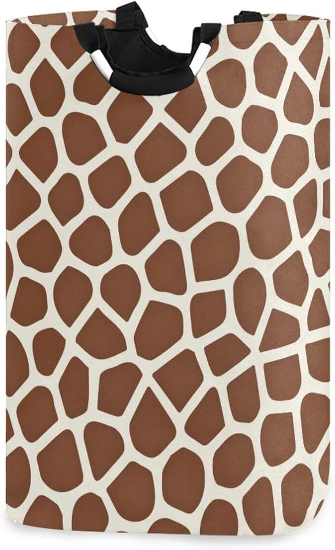 Giraffe Skin Laundry Basket for College Dorm,50L Collapsible Portable Laundry Hamper Storage Basket for Toys Clothes Organizer