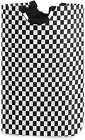 Racing Checkered Flag Laundry Basket for College Dorm,50L Collapsible Portable Laundry Hamper Storage Basket for Toys Clothes Organizer