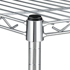 Simple Deluxe Heavy Duty 5-Tier Storage Shelving Unit, 35.83" W x 13.98" D x 61.02" H, 1250 Lbs Loading Capacity, Chrome