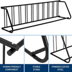 Floor Bike Rack,Sigle-Side 10-Bike Rack 122" L,Grid Bike Rack In Ground,Freestanding Bicycle Floor Parking Stand,Stand Bike Racks for Garages Streets Yards Bike Events