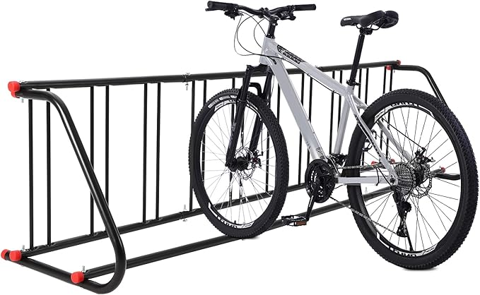 Commercial Grid Bike Rack for 10 Bikes - Heavy Duty Metal Bike Stand Floor, 66.1 LBS Q235 Steel Outdoor Bicycle Parking Rack for Garage, Retail, School, Backyard, Bike Shop (Single Side)