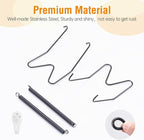 Bilillo 15 pcs Plate Hangers for The Wall, 8/10/12 Inch Invisible Plates Hangers, Stainless Steel Plate Wall Holders for Display Various Sizes with Hooks for Decorative (Black)