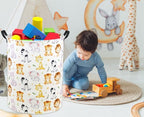 Animal Baby Laundry Basket Baby Hamper Kids Hamper Basket Toy Storage Bin for Boys Room Decor Baby Nursery Hamper Gift Baskets for Bedroom Bathroom(Cute Animal)