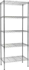 Chrome 5-Shelf Wire Shelving 24"x14"x60" (Chrome)