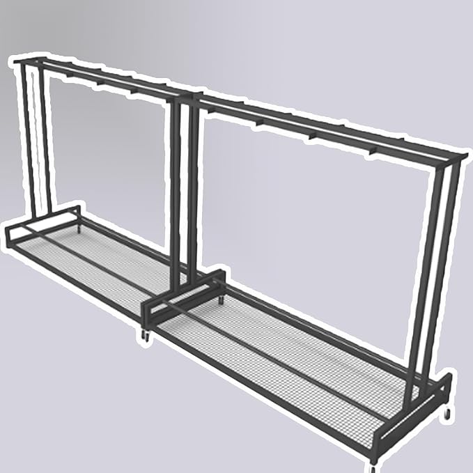 1 2 3 4 5 6 8 9 10 Pair Ski Storage Rack for Organize, Indoor Ski Board Stand for Garage/Basement/Shed, Floor Standing Longboard Carrier Wheels(Holds 20 pcs(10 Pair))