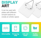 20 Pack Invisible Adhesive Plate Hangers, Vertical Wall Holders for Display, Supports 8-10 Inch Decorative Plates, Art & China, Secure Hangers for Home Décor