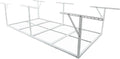 3 X 8 FT Garage Ceiling Storage Racks, Heavy Duty Overhead Garage Storages Rack with Adjustable Hight, Metal Hanging Garages Storage Rack with Support Rod, 22''- 40" Adjustable, 600 LBS (White, 3x8FT)