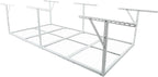 3 X 8 FT Garage Ceiling Storage Racks, Heavy Duty Overhead Garage Storages Rack with Adjustable Hight, Metal Hanging Garages Storage Rack with Support Rod, 22''- 40" Adjustable, 600 LBS (White, 3x8FT)
