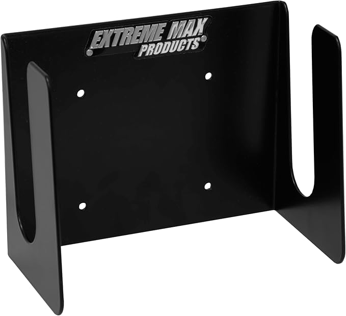 Extreme Max 5001.6681 Dirt Bike Stand Holder – Wall-Mount Aluminum Rack for Garage, Shop, Race & Enclosed Trailers, Toy Haulers – Black