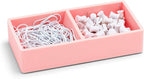 Poppin Stackable Letter and Accessory Trays for Office Organization - Modular Lacquer Desk Trays, Color-Coordinated Office Supplies for Desk, Paper Trays (Blush Pink, This & that Tray)