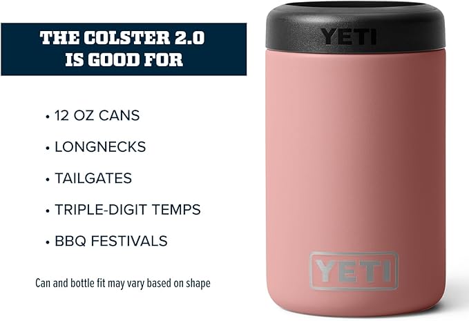 YETI Rambler 12 oz. Colster Can Insulator for Standard Size Cans, Sandstone Pink