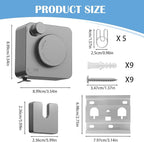 Retractable Clothesline Indoor, Non-Sagging Outdoor Clothes Line Retracting 15.7 Feet Heavy Duty Laundry Line Retractable Wall Mounted Clothes Line Outdoors (Square-Grey)