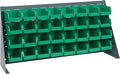 Quantum Storage Systems QBR-3619-230-18GN Ultra Bin Complete Bench Rack Package with 18 Ultra Bins, 36" x 8" x 19" , Green