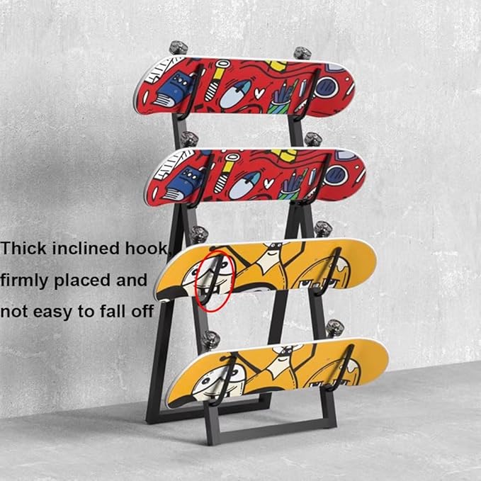 Metal Ski and Snowboard Storage Rack - Floor Display Stand for Garage/Shop, Holds Skis & Boards, 30x72cm, Black, Durable Organizer for Outdoor Gear