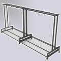1 2 3 4 5 6 8 9 10 Pair Ski Storage Rack for Organize, Indoor Ski Board Stand for Garage/Basement/Shed, Floor Standing Longboard Carrier Wheels(Holds 16 pcs(8 Pair))