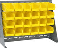 Quantum Storage Systems QBR-2721-210-24YL Ultra Bin Complete Bench Rack Package with 24 Ultra Bins, 27" x 8" x 21" , Yellow