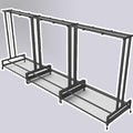 1 2 3 4 5 6 8 9 10 Pair Ski Storage Rack for Organize, Indoor Ski Board Stand for Garage/Basement/Shed, Floor Standing Longboard Carrier Wheels(Holds 18 pcs(9 Pair))
