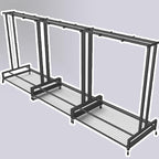 1 2 3 4 5 6 8 9 10 Pair Ski Storage Rack for Organize, Indoor Ski Board Stand for Garage/Basement/Shed, Floor Standing Longboard Carrier Wheels(Holds 18 pcs(9 Pair))