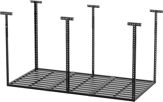 Ceiling Shelf, Ceiling Mounted Storage Racks, Overhead Garage Storage Rack, 3x6ft Garage Ceiling Storage Racks, Heavy Duty Adjustable Racks for Garage Storage, Garage Storage Organization Systerm