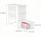 Gonice Small 3 Drawer Storage Organizer, White Plastic Drawer Storage, Small Desktop Organizer for Home, Office