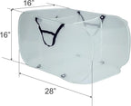 Pop-Up Mesh Triple Sort Laundry Basket with Three Compartments, White, 16" x 16" x 28"
