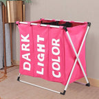 JEOZBM Laundry Sorter, 600D 3 Bag Rolling Storage Laundry Hamper, Dirty Clothes Storage Basket, Large Foldable Laundry Sorter Cart