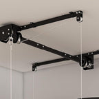 4x8 FT Overhead Garage Storage Rack for Ceilings, Heavy-Duty Metal Adjustable Ceiling Storage Racks with Safety Lock, 270LBS Mounted Rack, All-Steel Garage Organizer (4x8 FT)