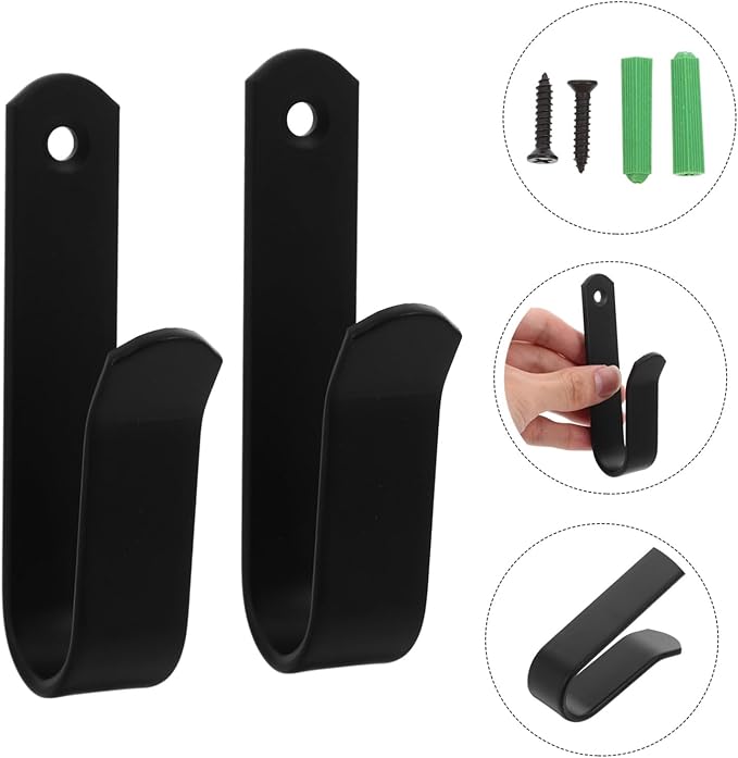 1 Set Sleek Ski Wall Rack and Coat Hooks Wall Mounted Skateboard Hook Space Saving Design for Easy Installation Any Surface for Organizing Snowboards and Skate Decks