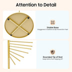 Scarf Organizer Stand, 67" Freestanding Scarf Display Rack with 30 Rods, Metal Spiral Scarf Holder Belt Pants Hanger for Commercial Clothing Retail Store Home, Space Saving Shelves(Gold)