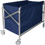 Replacement Liner Bag For Laundry Cart - Removable Liner Bag For Rolling Laundry Basket, Oxford Cloth Storage Bags, Trolley Cloth Bag, Hotel Room Work Trolley Replacement Bag(Blue,80x53x65cm/32x21x26i