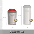 THERMOS ICON SERIES, Beverage Can Insulator - 12 Ounce, Matte Stainless Steel - Vacuum Insulated
