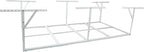 3 X 8 FT Garage Ceiling Storage Racks, Heavy Duty Overhead Garage Storages Rack with Adjustable Hight, Metal Hanging Garages Storage Rack with Support Rod, 22''- 40" Adjustable, 600 LBS (White, 3x8FT)