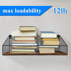 Schliersee Floating Shelves Wall Mounted Mesh Storage Shelf Set for Bathroom, Bedroom, Kitchen, Living Room, Office, 3 Packs