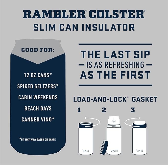 YETI Rambler 12 oz. Colster Slim Can Insulator for the Slim Hard Seltzer Cans, (NO CAN INSERT) Black Forest Green