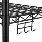 2 Pack Additional Wire Shelf for Wire Shelving Units Chrome Finish Shelving Weight Capacity 600-800 Lb, Heavy Steel Industrial for Warehouses, Closets, Kitchen (Black,14" W X 36" L)