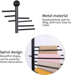 Freestanding Scarf Display Rack, Metal Scarf Racks, Spiral Scarf Holder, Hijab Stand for Clothing Store Commercial Home, Space Saving Shelves (42x170cm/17x67in, Black)