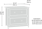 Sauder Edge Water 2 Drawer Lateral Filing Cabinet, Office File Cabinet, in Estate Black finish
