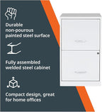 2 Drawer Locking Filing Cabinet | Pre-Assembled Steel Construction | Space-Saving Design is Perfect for Home and Small Office | Letter-Size | Assembled in North America