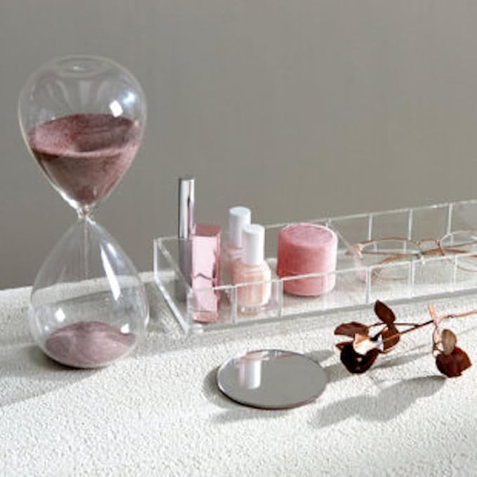 russell+hazel Acrylic Compartment Bloc, 12” x 4” x 1.5," 3 Moveable Dividers, 1 Count, 98141