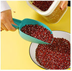 Set of 3 Ice Scoop, Plastic Kitchen Ice Scoop for Canisters or Ice Maker, Food Scoops for Canisters, Freezer, Flour, Dry Foods, Coffee Beans, Pop Corn, Pet Dog Cat Food (Blue)