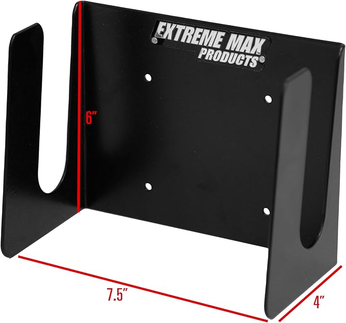 Extreme Max 5001.6681 Dirt Bike Stand Holder – Wall-Mount Aluminum Rack for Garage, Shop, Race & Enclosed Trailers, Toy Haulers – Black