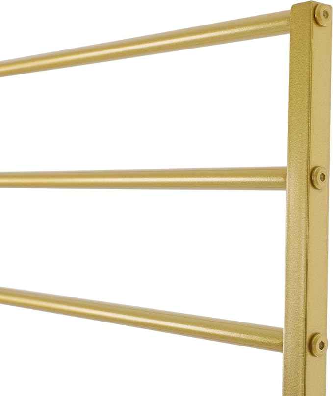 Scarf Organizer Stand, 10-Tier Freestanding Scarf Display Rack with Wheels, Metal Scarf Holder Belt Pants Hanger for Commercial Clothing Retail Store Home, 31.5" L x 15.75" W(Gold)