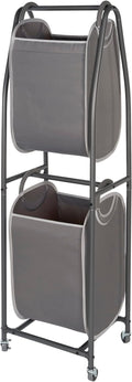 Neatfreak - 2 Tier Laundry Sorter - Laundry Hamper With Wheels & 2 x Laundry Basket Tote Bags For Dirty Clothes, Towels, Blankets, Bathroom Storage & Laundry Room Organization