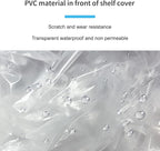 Shelf Cover Wire Shelving Rack Dust Cover,dustproof, Waterproof, Sunscreen, Front Transparent Panel Design for Easy Viewing, Suitable for 36" Wx14 Dx54 H (No Shelves,Black)