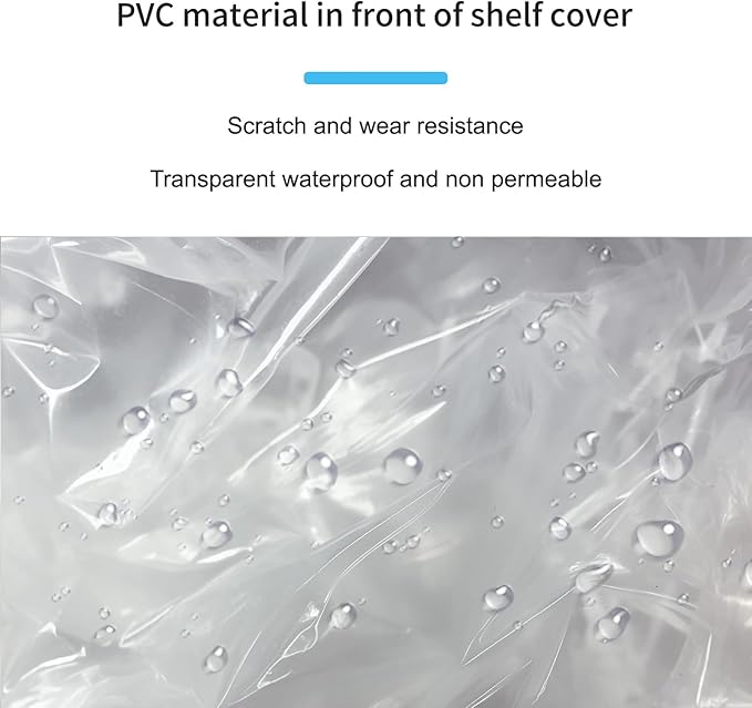 Shelf Covers for Wire Shelving Clothes Rack Cover, dustproof, Waterproof, Sunscreen, Front Transparent Panel Design for Easy Viewing, Suitable for 36" Lx24 Dx72 H (Cover only)