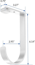 FLEXIMOUNTS 3x6 Overhead Garage Storage Adjustable Ceiling Storage Rack with 4-Pack Add-On Storage Flat Hook Accessory, 72" Length x 36" Width x 40" Height Storage Rack, White