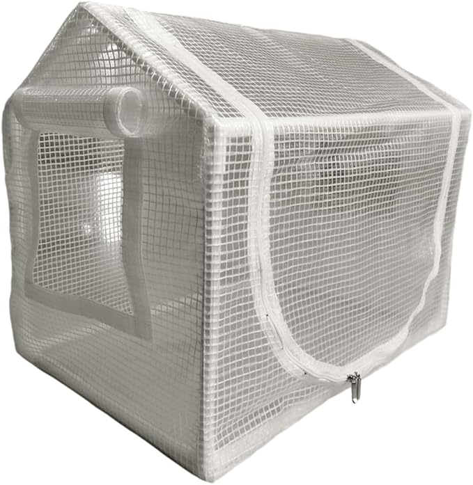 Hexagonal PVC Plant Shelter with Insulated Panels for Winter Gardening Indoor Outdoor Easy Setup & Storage Balcony Gardening Hothouse