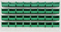Quantum Storage QLP-3619HC-220-32GN Oyster White Louvered Panels Complete Package with Bins, 36" L X 19" H, Green